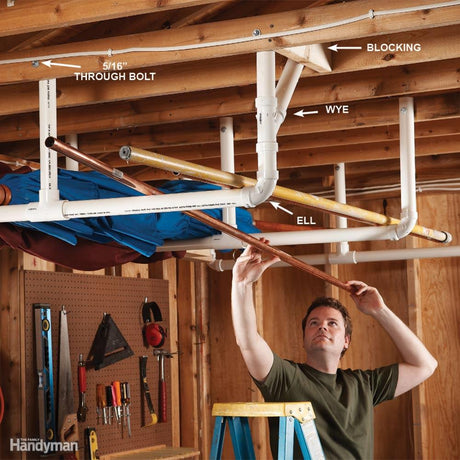 Best Way to Create Overhead Garage Storage with PVC