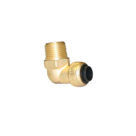 10177351 1/2" Brass Push Fit 90 Degree Male Elbow
