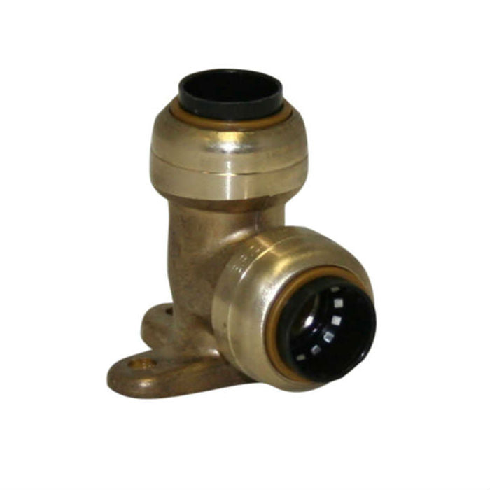 10177404 1/2" Brass Double Push Fit Drop Ear Elbow