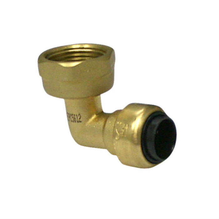 10177473 1/2 x 3/4" Brass Push Fit Garden Hose Nut Elbow