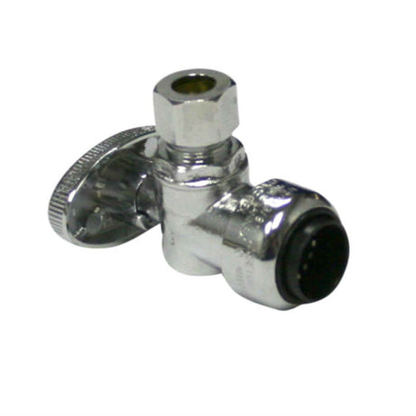 10177506 1/2" x 3/8" Brass Push Fit Compression Angle Stop