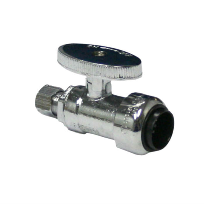 10177512 1/2" x 1/4" Brass Push Fit Straight Stop