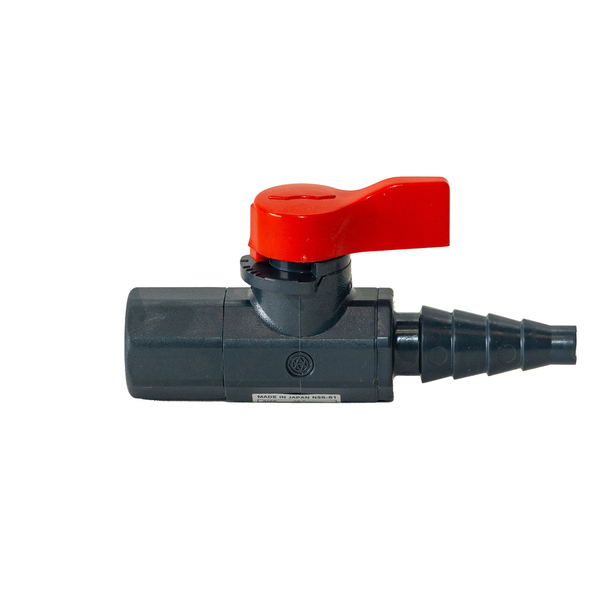 Asahi/America 1082002 1/4 in PVC Labcock Ball Valves Female Thread x Hose EPDM Seal