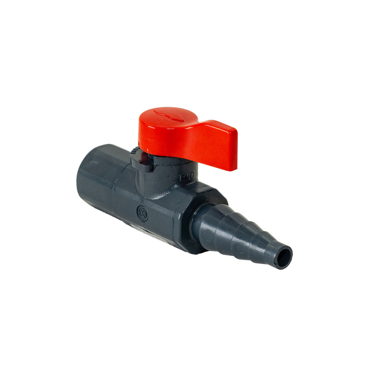 Asahi/America 1082002 1/4 in PVC Labcock Ball Valves Female Thread x Hose EPDM Seal