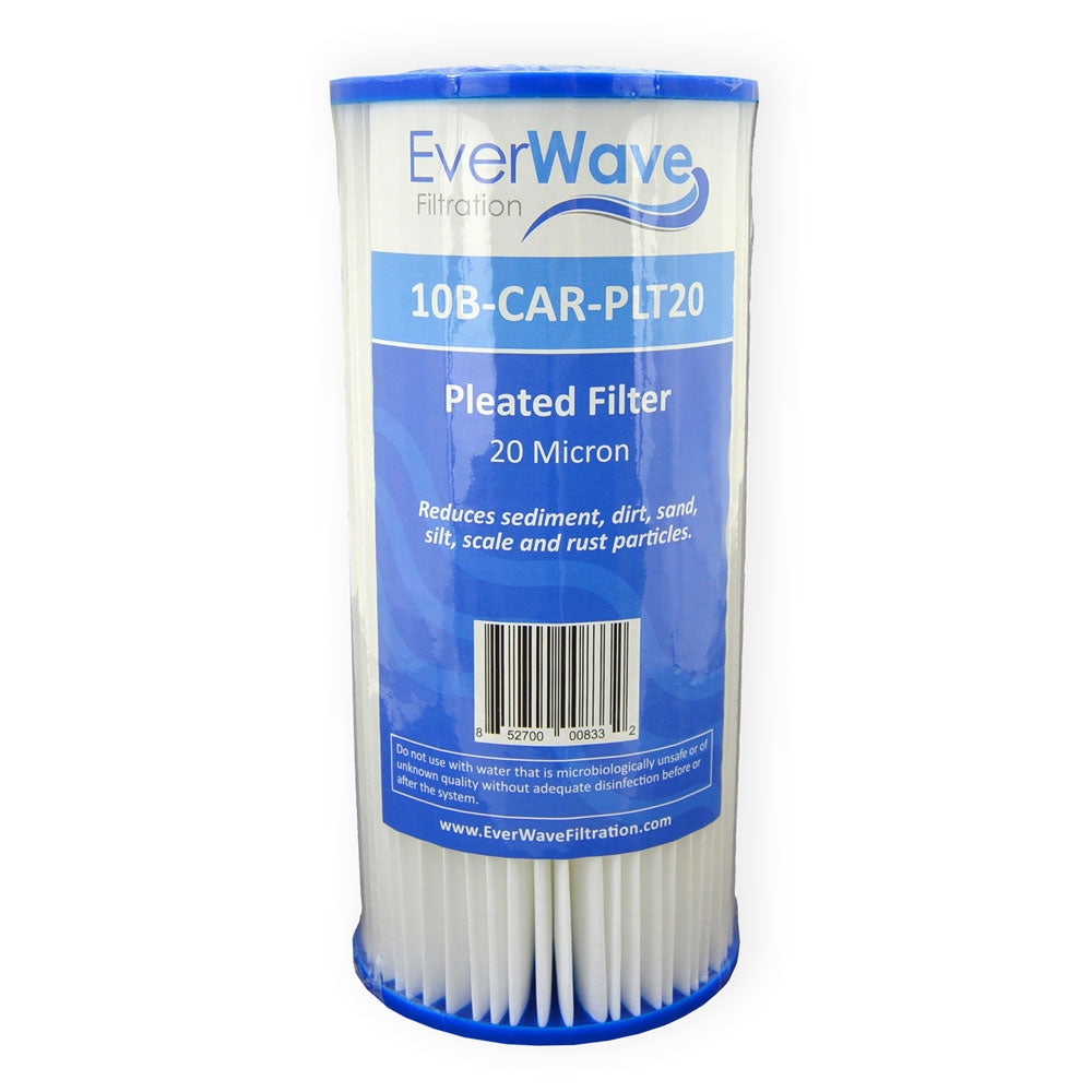 10" EverWave Pleated Filter Cartridge - 5 Micron (EVW-10B-CAR-PLT20)