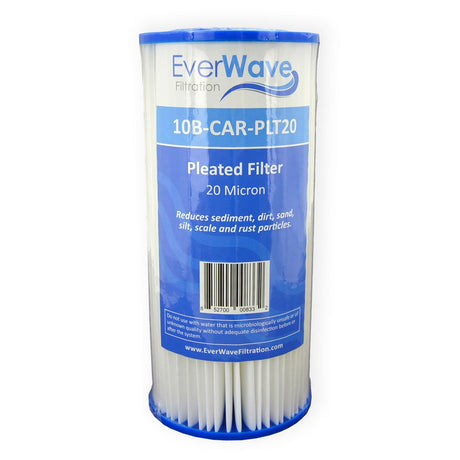 10" EverWave Pleated Filter Cartridge - 5 Micron (EVW-10B-CAR-PLT20)