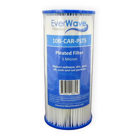 10" EverWave Pleated Filter Cartridge - 5 Micron (EVW-10B-CAR-PLT5)