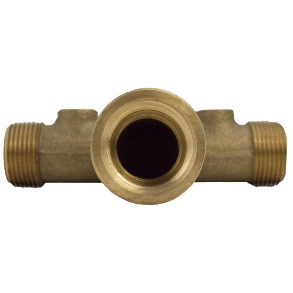 Boshart 1-1/4" x 3-5/8" Center To End, No Lead Brass Solid Tank Tee (2-07TK-25SF-2NL)