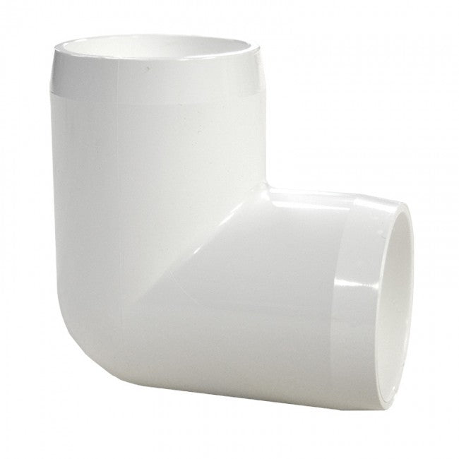 2" PVC 90-Degree Elbow Furniture Grade - White