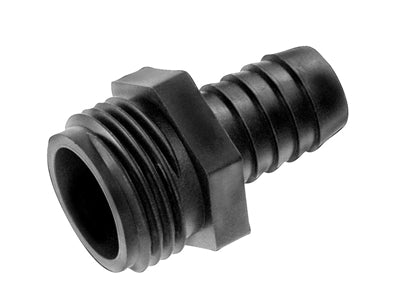 3/4” MGHT x 1/4” Polypropylene Hose Barb Insert Adapter