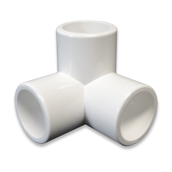 1/2" Size 3-Way PVC Furniture Grade Fitting