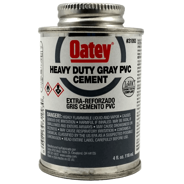 Oatey - Heavy Duty Gray Cement - 4ozᅠ(31093)