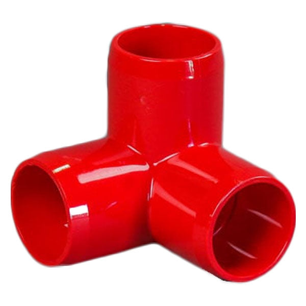 Red 1/2" Furniture Fitting 3-way (FF-3W-005-RED)