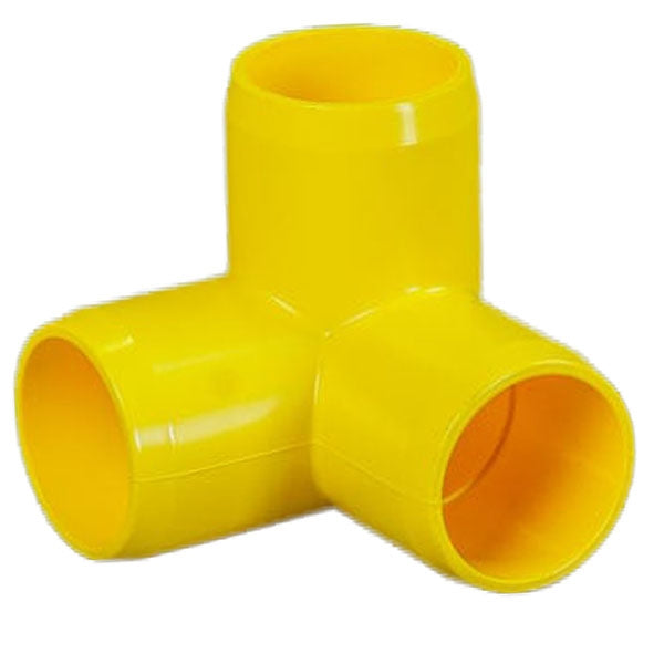 Yellow 3/4" Furniture Fitting 3-way (FF-3W-007-YELLOW)