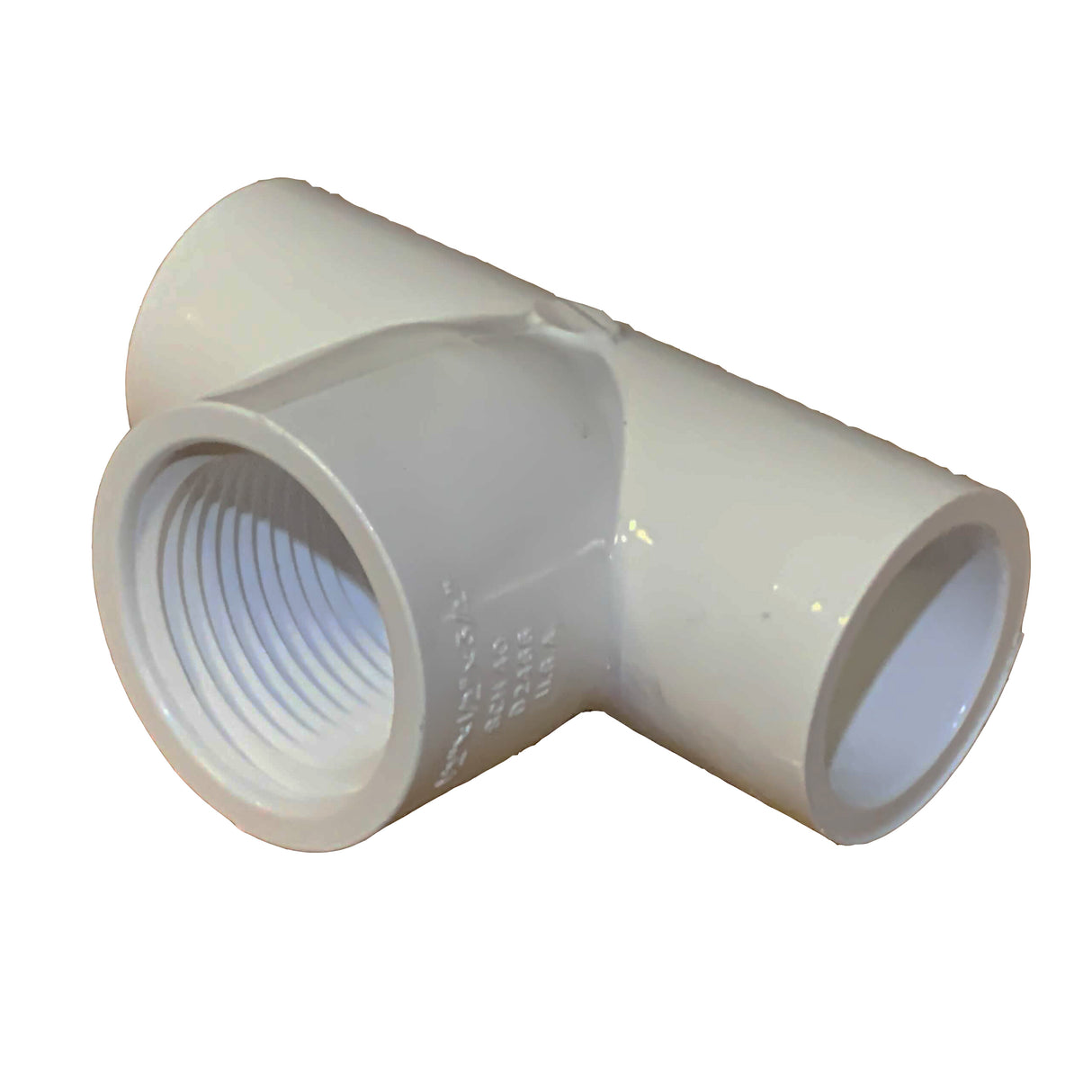 1/2" x 3/4" Sch 40 PVC Reducing Tee - Soc x Fipt 402-074