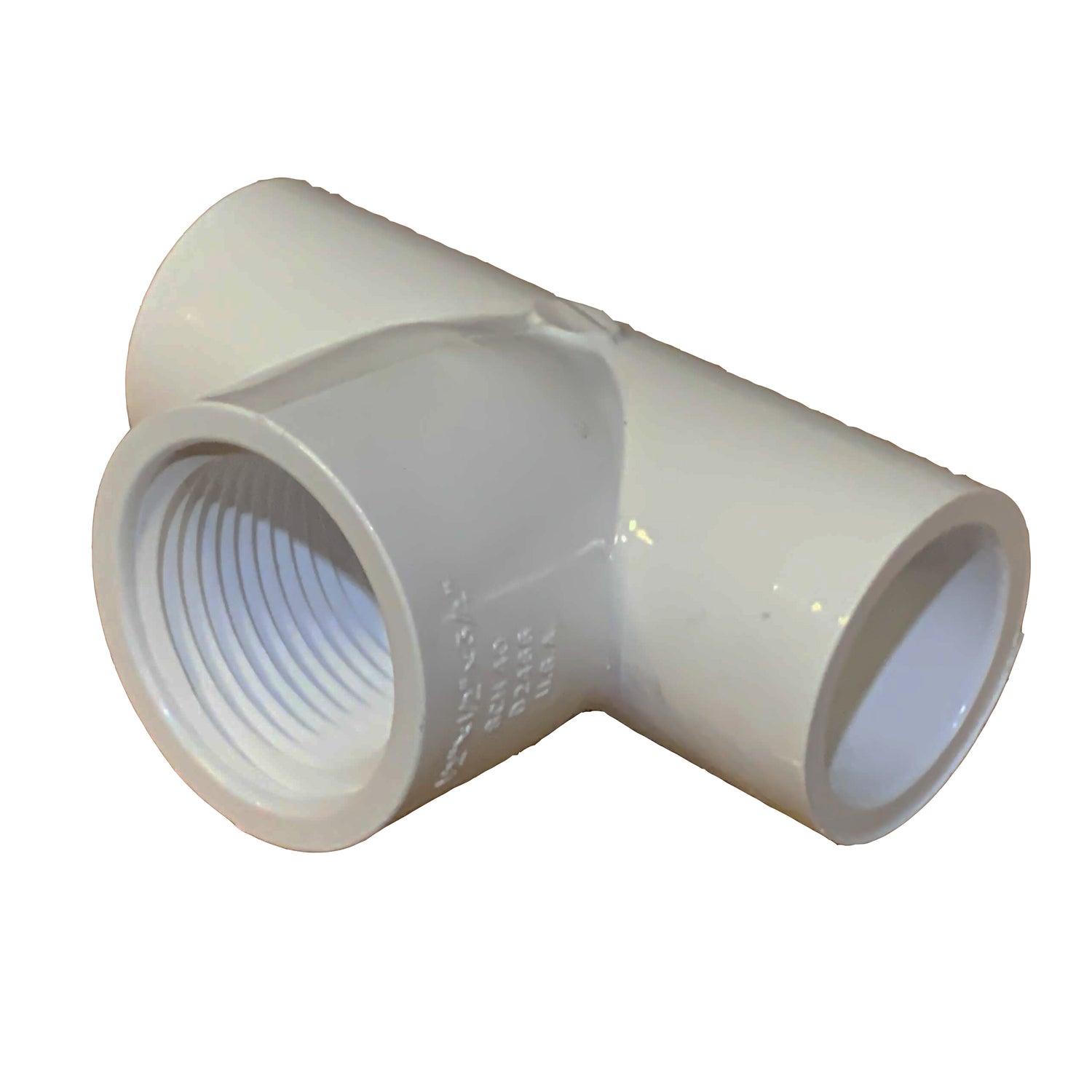 1/2" x 3/4" Sch 40 PVC Reducing Tee - Soc x Fipt 402-074