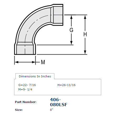 406-080LSF dimensions