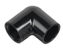 3/4" Black Sch 40 PVC 90 Elbow - Socket x FIPT (407-007B)