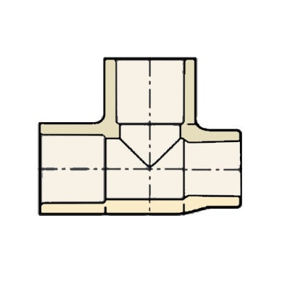 4101-188 1-1/2" x 3/4" x 1-1/2" CTS CPVC Reducing Tee