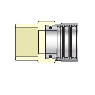 4135-005SS 1/2" CTS CPVC Female Adapter with Stainless Steel Thread Transition