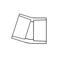 2-1/2" Sch 40 PVC 22-1/2 Elbow - Socket (416-025 / 465-025)