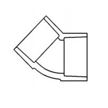 4-1/2" Sch 40 PVC 45 Elbow Soc 417-045F