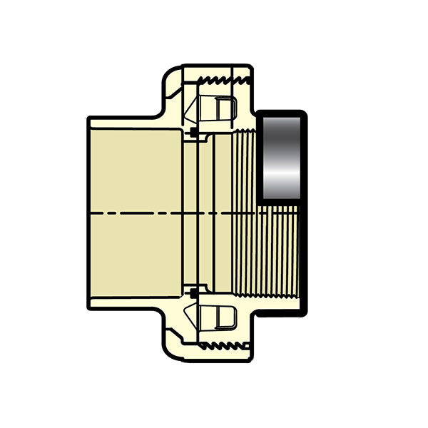 4199-007SR 3/4" CTS CPVC Union Special Reinforced