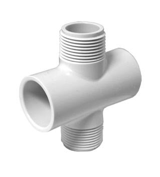 1" Sch 40 PVC Cross - Soc x Mipt 421A-010