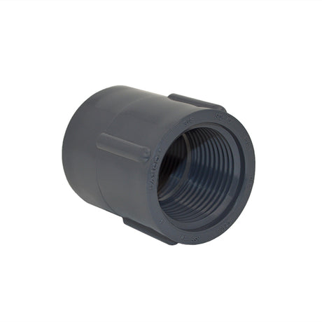 3/4" Schedule 40 Gray Coupling FPT x FPT