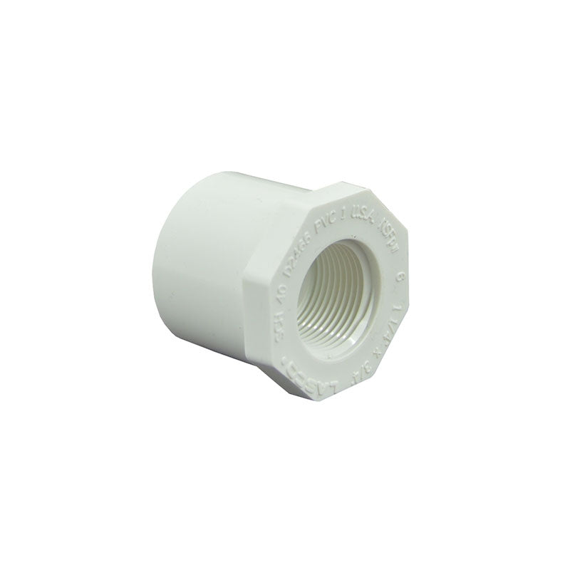 1-1/4" x 3/4" Schedule 40 PVC Reducer Bushing