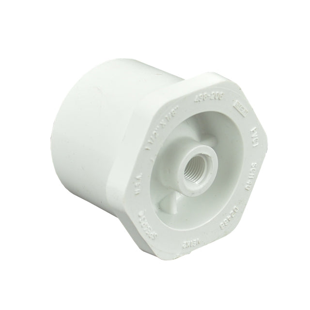1-1/2" x 1/8" Sch 40 PVC Reducer Bushing Flush Style