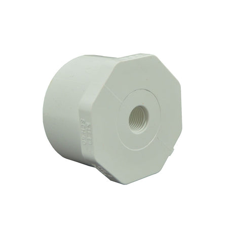 2" x 1/4" Sch 40 PVC Reducer Bushing Flush Style