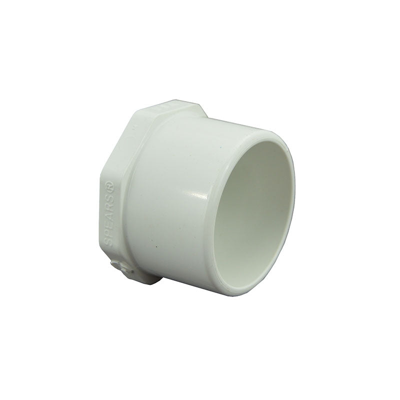 2" x 1/4" Sch 40 PVC Reducer Bushing Flush Style