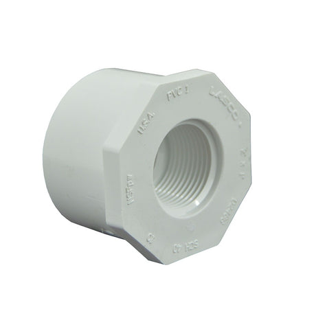2" x 1" Sch 40 PVC Reducer Bushing Flush Style