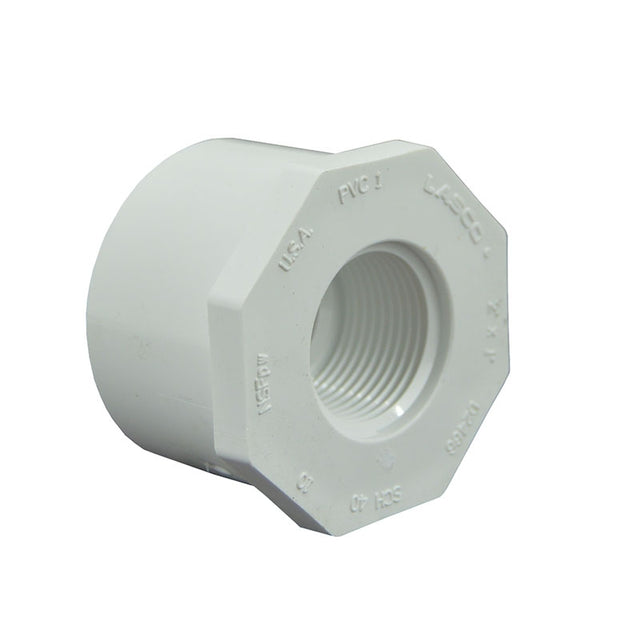 2" x 1" Sch 40 PVC Reducer Bushing Flush Style