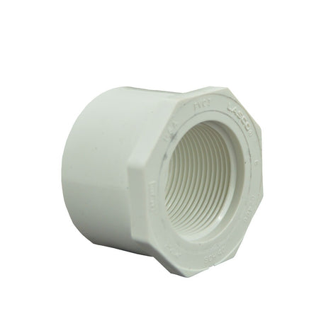 2" x 1-1/4" Sch 40 PVC Reducer Bushing Flush Style
