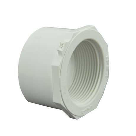 2" x 1-1/2" Sch 40 PVC Reducer Bushing Flush Style