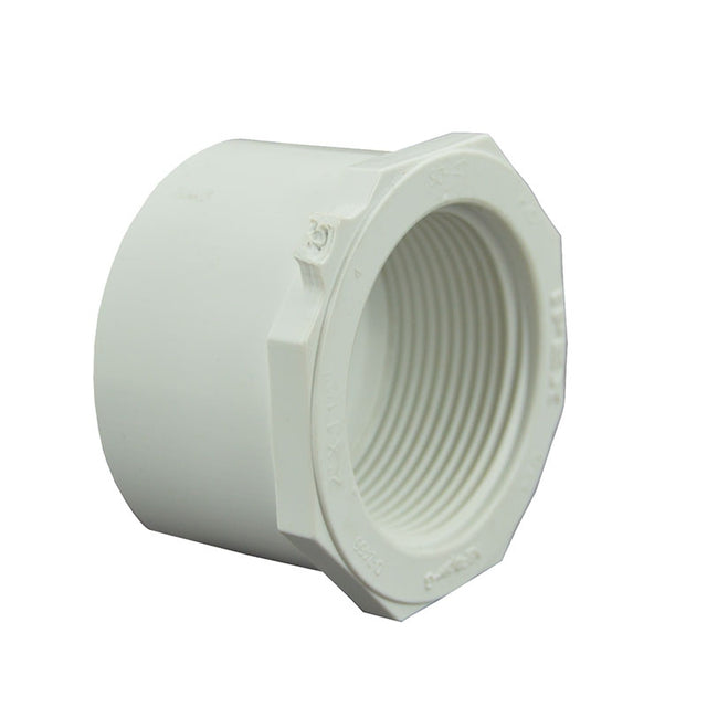 2" x 1-1/2" Sch 40 PVC Reducer Bushing Flush Style