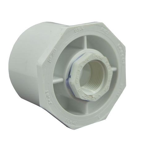 2-1/2" x 3/4" Sch 40 PVC Reducer Bushing Flush Style