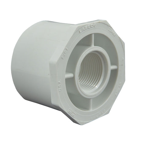 2-1/2" x 1" Sch 40 PVC Reducer Bushing Flush Style