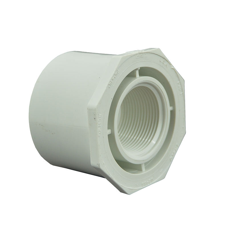 2-1/2" x 1-1/4" Sch 40 PVC Reducer Bushing Flush Style