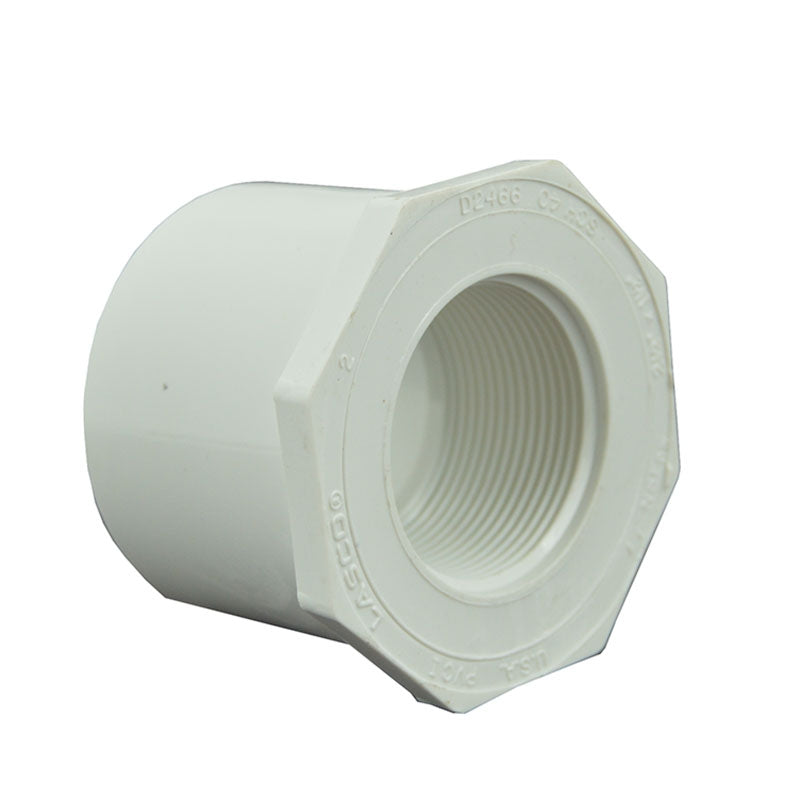 2-1/2" x 1-1/2" Sch 40 PVC Reducer Bushing Flush Style