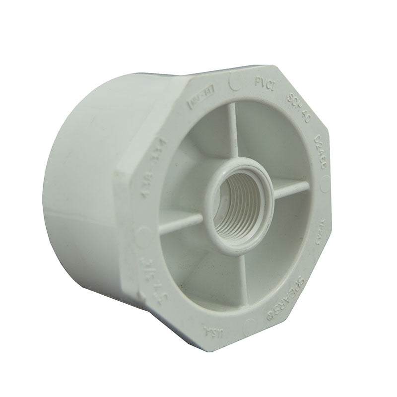 3" x 3/4" Sch 40 PVC Reducer Bushing Flush Style