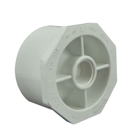 3" x 3/4" Sch 40 PVC Reducer Bushing Flush Style