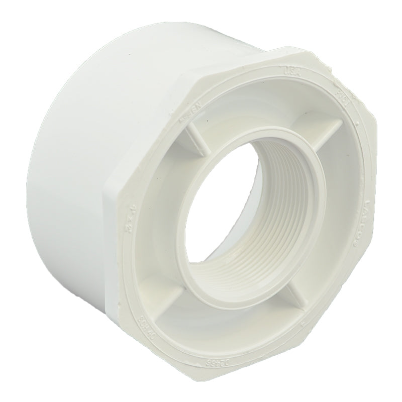 4" x 2" Sch 40 PVC Reducer Bushing Flush Style