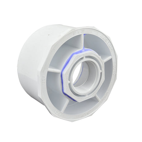 6" x 2" Sch 40 PVC Reducer Bushing Flush Style