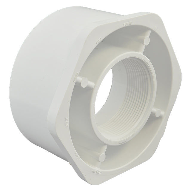 6" x 3" Sch 40 PVC Reducer Bushing Flush Style