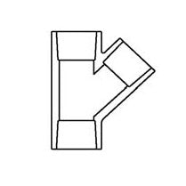 12" Sch 40 PVC Fabricated Wye Soc 475-120F (Fabricated Fitting)