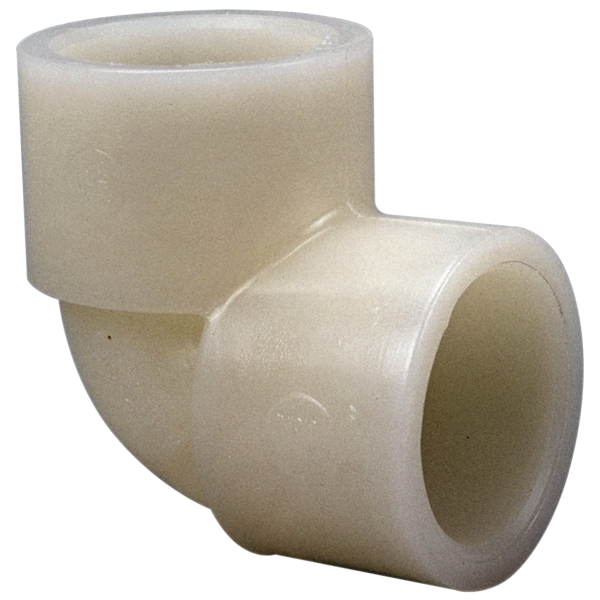 3/4" 90° Elbow, Socket, Natural, PVDF, Schedule 80