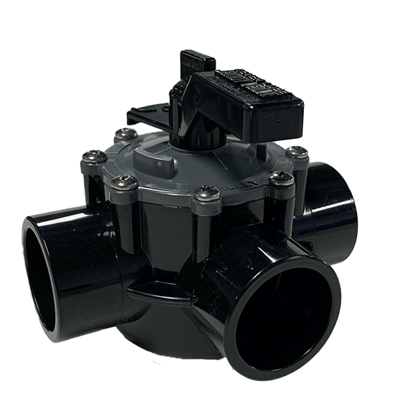 3 Port 1-1/2" - 2" CPVC Jandy Valve, Standard Diverter w/ Internal Stops (4945)